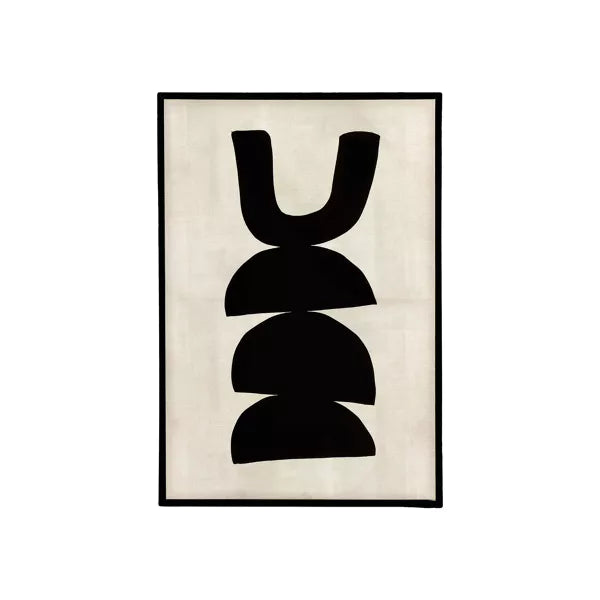 EQUILIBRO - toile avec cadre - canvas / bois - L 60 x W 4,3 x H 90 cm - noir