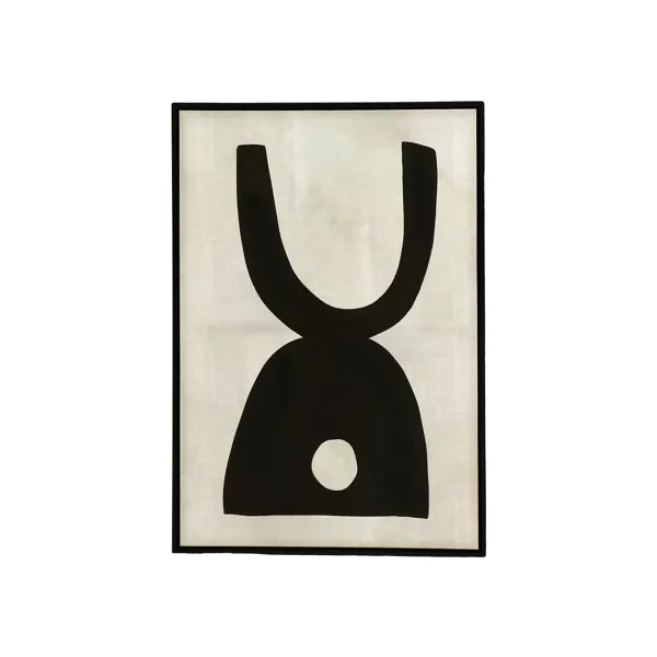 EQUILIBRO - toile avec cadre - canvas / bois - L 60 x W 4,3 x H 90 cm - noir
