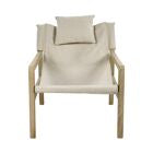 SIESTA - Fauteuil- bois de manguier / coton - L 64 x W 76 x H 69 cm - naturel