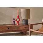 CORDOBA - lampe de table - terre cuite / jute - DIA 25 x H 42 cm - noir