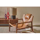 CORDOBA - lampe de table - terre cuite / jute - DIA 18 x H 30 cm - noir