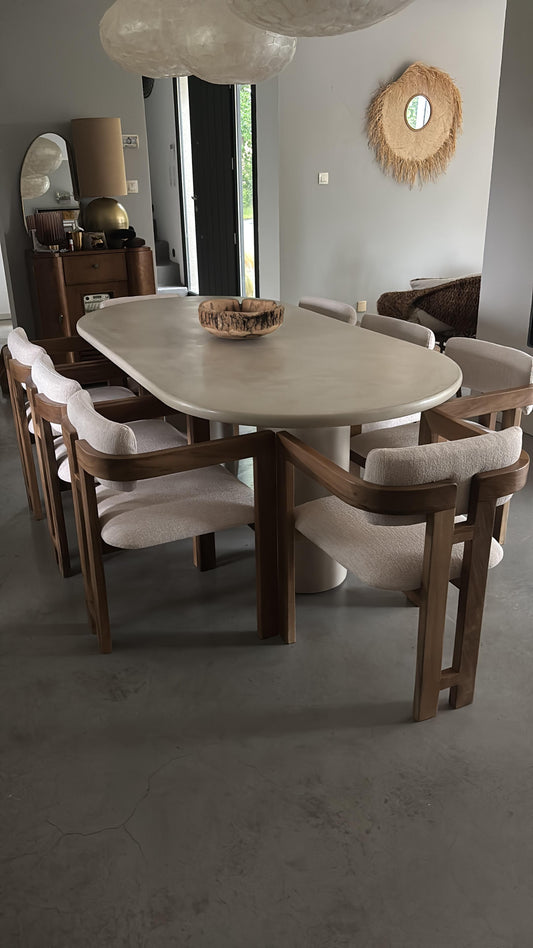 Table à diner en béton ciré Bahia