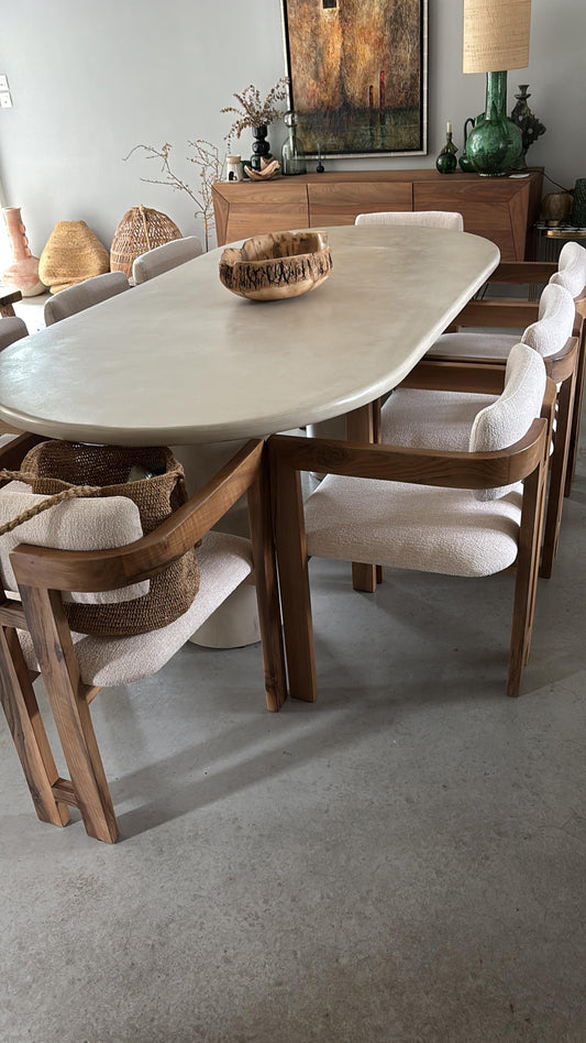 Table à diner en béton ciré Bahia