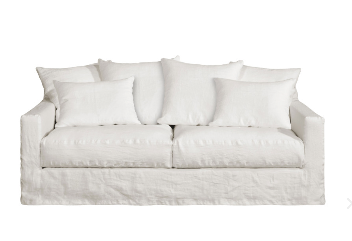 Canapé 3 places Biarritz 206 cm au confort douillet inégalable. Ce canapé à l'assise très généreuse saura vous charmer grâce ses larges coussins en plumes et sa profondeur importante.