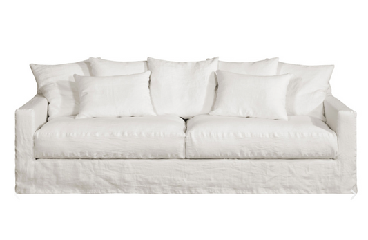 Canapé 4 places BIARRITZ NEW LIN ECRU