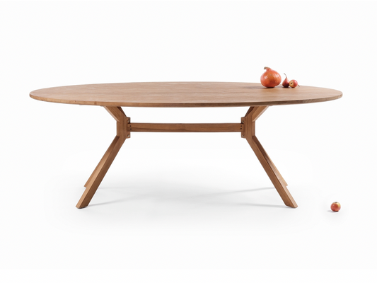 Table ovale BJORN en teck recyclé