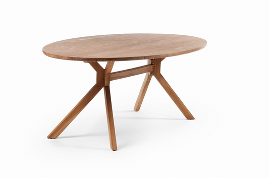 Table ovale BJORN en teck recyclé