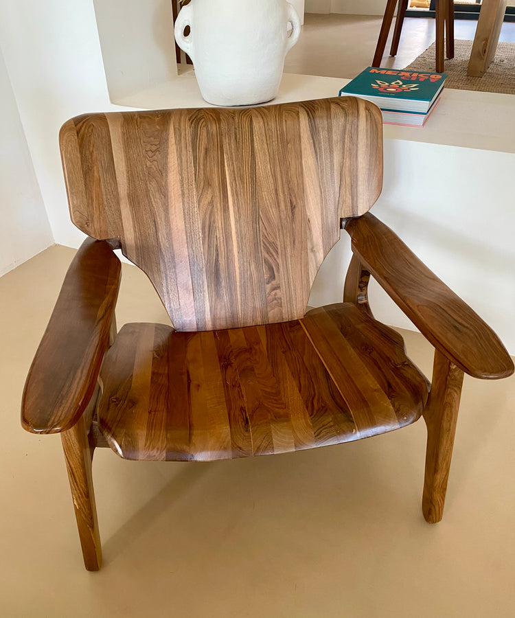 Fauteuil en noyer modèle Atlas