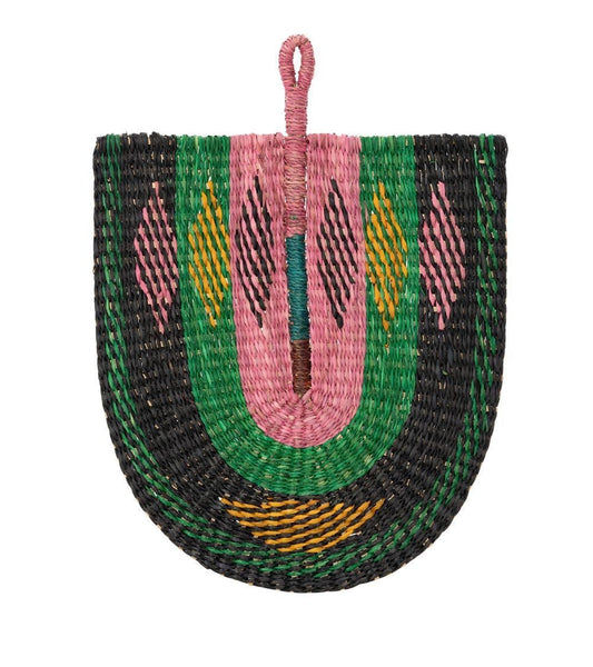 Eventail Mural Herbier Marin Rose XL