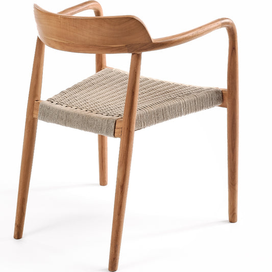 Fauteuil empilable en teck "Savana" In/Outdoor