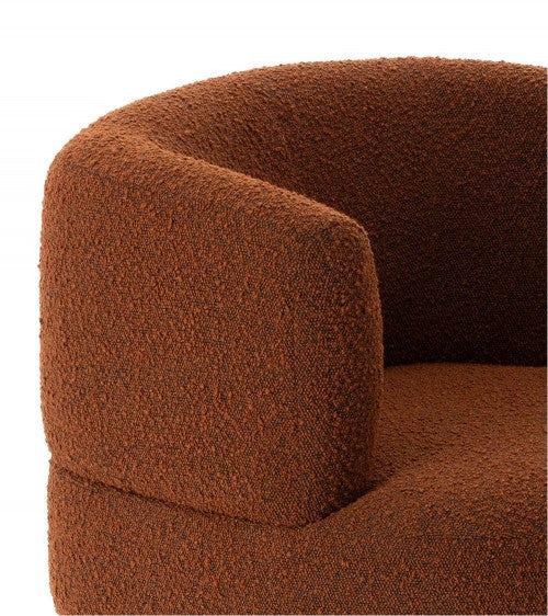 Fauteuil bouclette Terracotta modèle Reisa