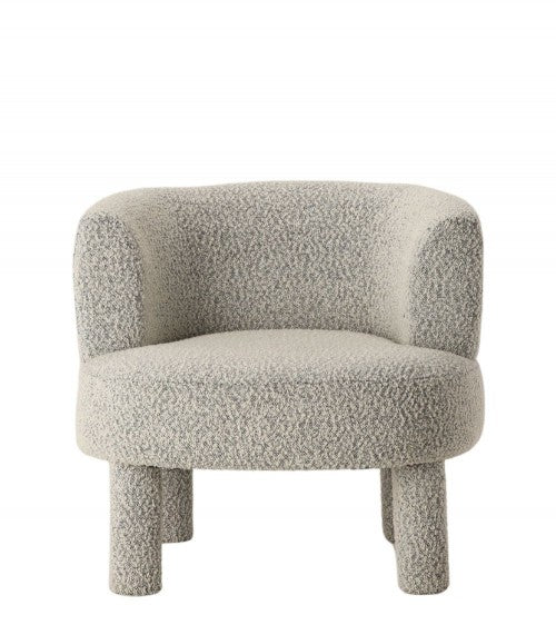 Fauteuil bouclette Gris Chiné modèle Reisa