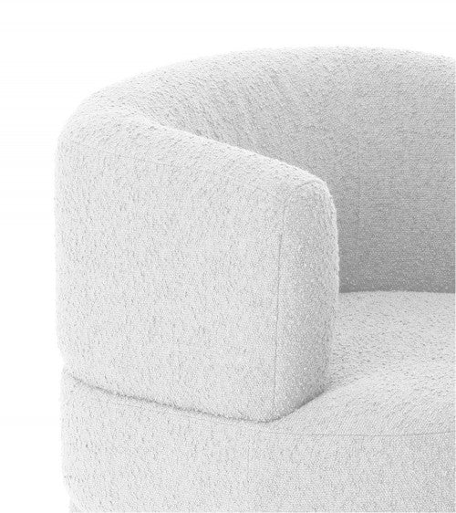 Fauteuil bouclette Gris Chiné modèle Reisa
