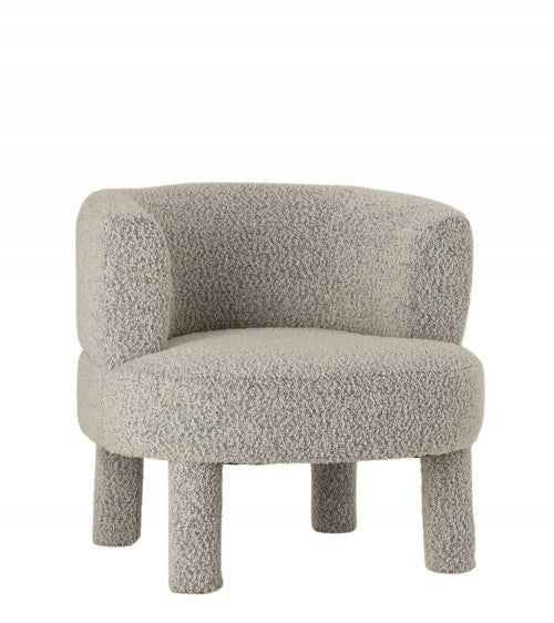 Fauteuil bouclette Gris Chiné modèle Reisa