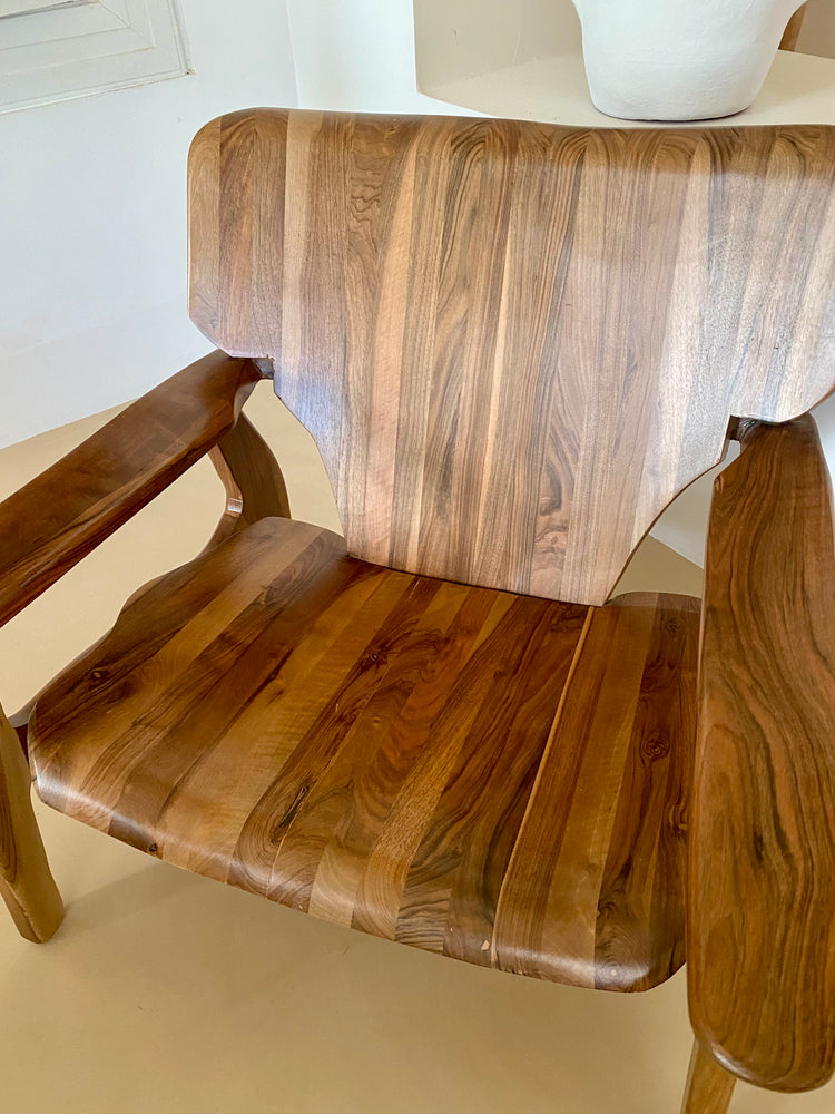 Fauteuil en noyer modèle Atlas