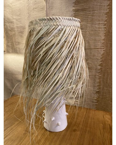 Lampe Céramique Zabria Abat jour feuille de palmier