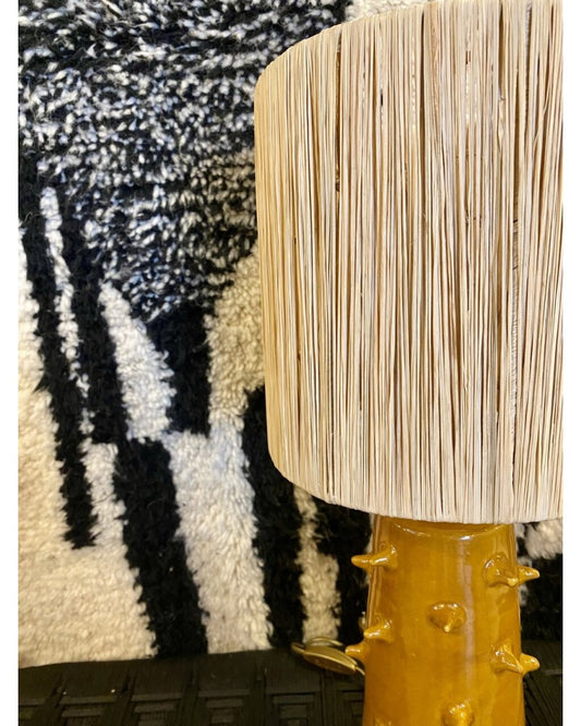 Lampe Céramique Zabria Abat jour en Raphia