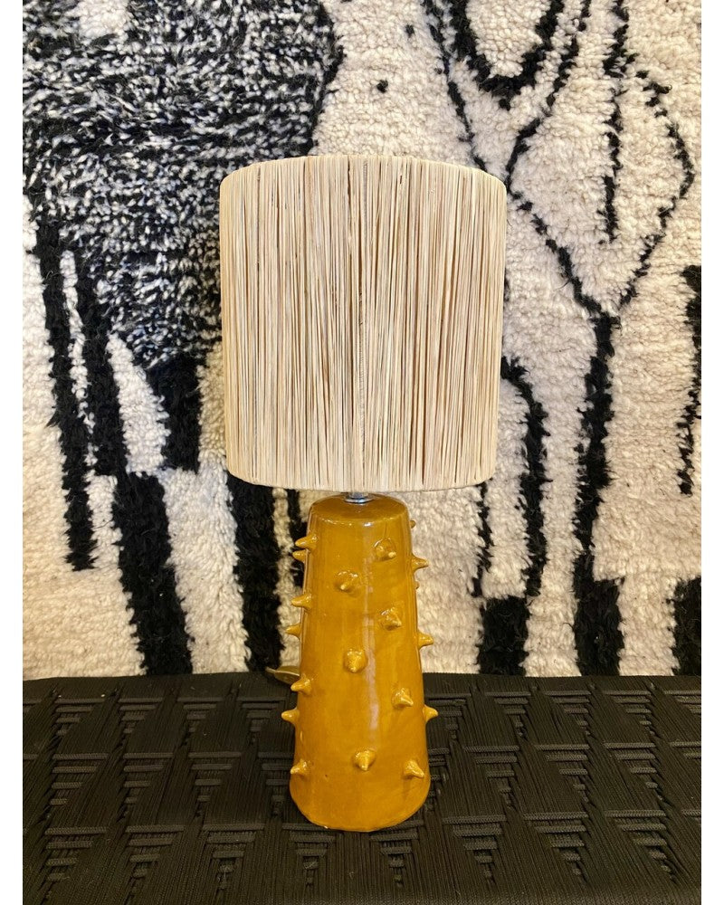 Lampe Céramique Zabria Abat jour en Raphia