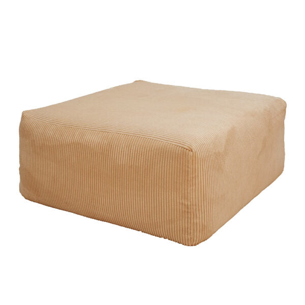 Pouf en velours côtelé