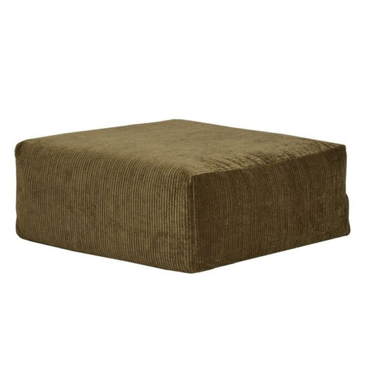 Pouf en velours côtelé