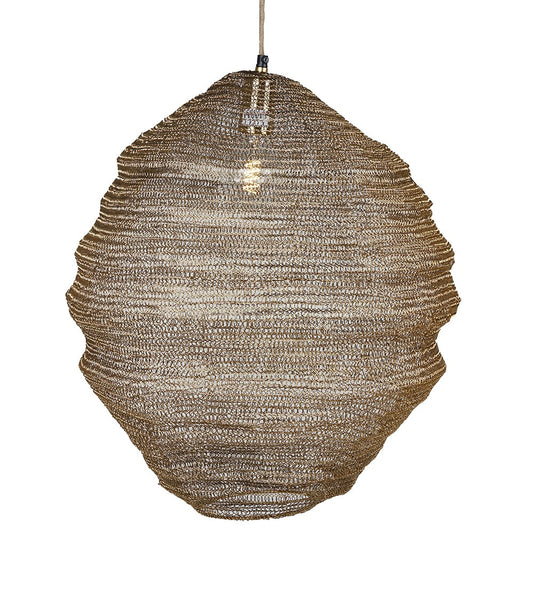 Suspension en fil de fer Doré modèle Nacé