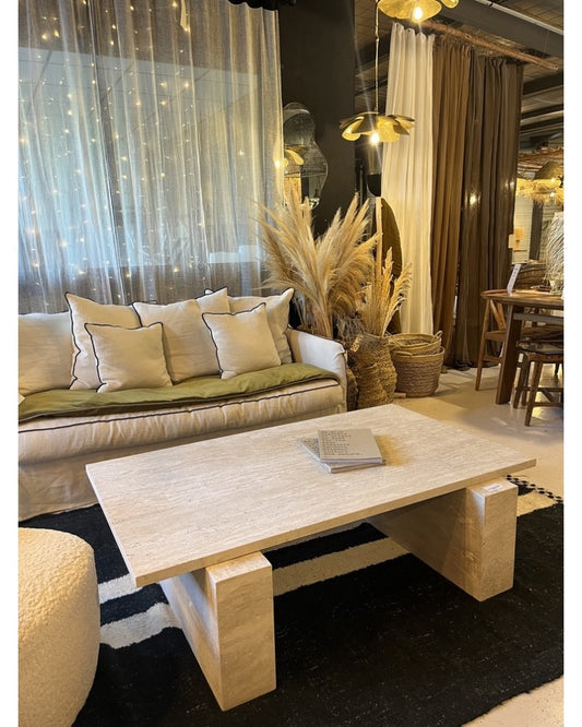 Table basse travertin Mason
