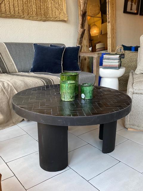 Table basse en zellige et métal. Es Vedra