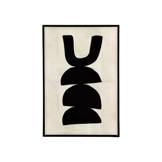 EQUILIBRO - toile avec cadre - canvas / bois - L 60 x W 4,3 x H 90 cm - noir