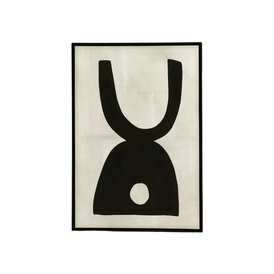 EQUILIBRO - toile avec cadre - canvas / bois - L 60 x W 4,3 x H 90 cm - noir