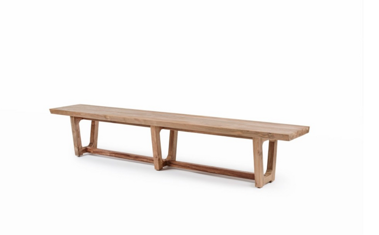 Le banc "Babylone" est une pièce intemporelle conçue en teck recyclé massif, alliant élégance naturelle et démarche écoresponsable. Avec ses lignes épurées et sa robustesse, il s’adapte aussi bien à une utilisation intérieure qu’extérieure. Idéal pour compléter une table de repas, il s’associe parfaitement à la table "Babylone" pour créer un ensemble harmonieux et convivial. Une pièce durable et esthétique qui s’intègre facilement dans tous les styles d’aménagement.