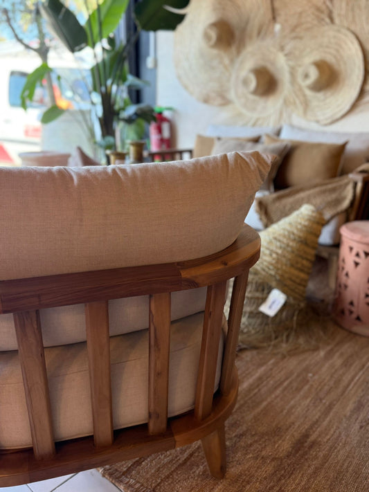 Fauteuil extérieur en noyer modèle Benirras