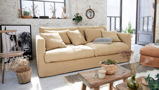 Nombre de places	3 places
Forme	Canapé
Finition	Déhoussable
Convertible	Non
Style	Bohème chic
Couture	Sellier
Largeur (cm)	190
Profondeur (cm)	110
Hauteur (cm)	85
Largeur d'assise (cm)	162
Profondeur d’assise (cm)	65
Hauteur d’assise (cm)	42
Largeur d’accoudoir (cm)	12
Hauteur d’accoudoir (cm)	71
Type de pieds	Bois