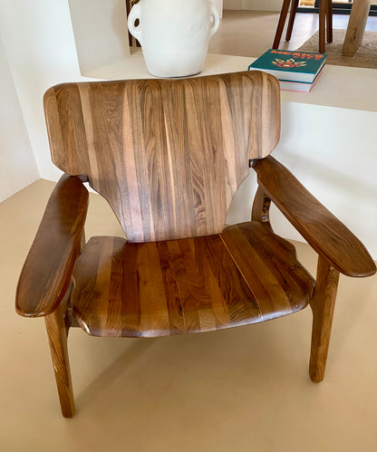 Fauteuil en noyer modèle Atlas