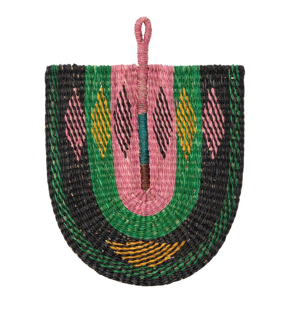 Eventail Mural Herbier Marin Rose XL