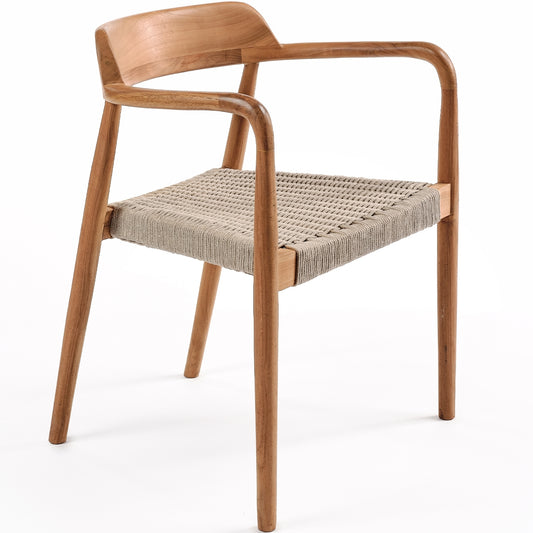 Fauteuil empilable en teck "Savana" In/Outdoor