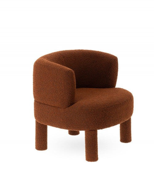 Fauteuil bouclette Terracotta modèle Reisa