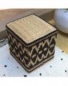 Pouf en jonc naturel modèle Komis