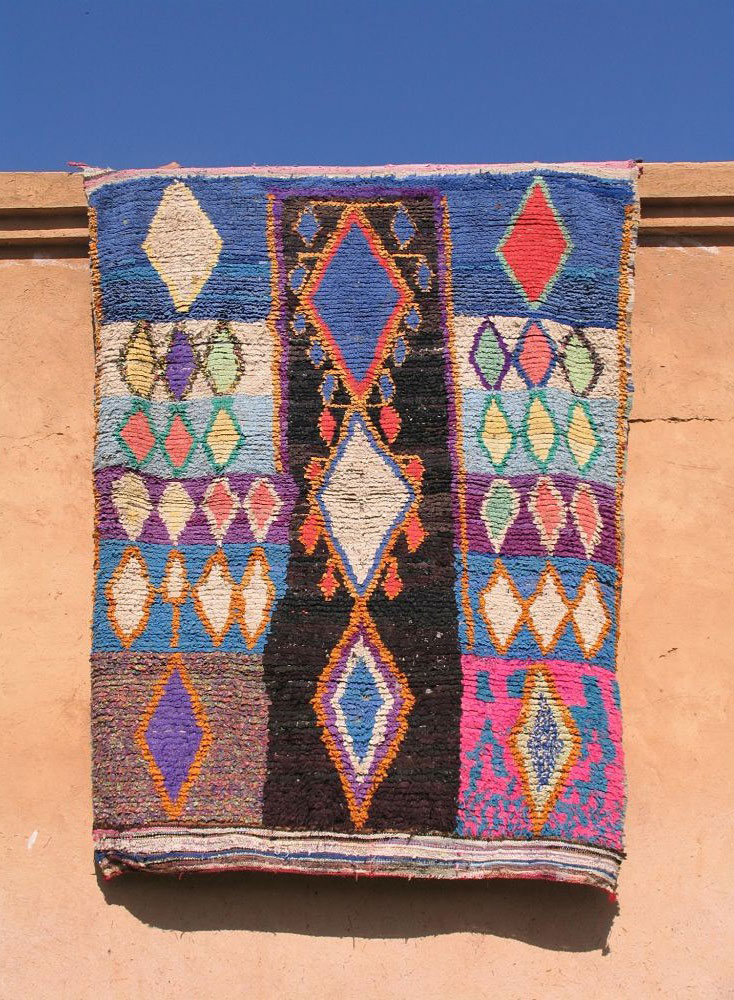 tapis fait main marocain, losanges