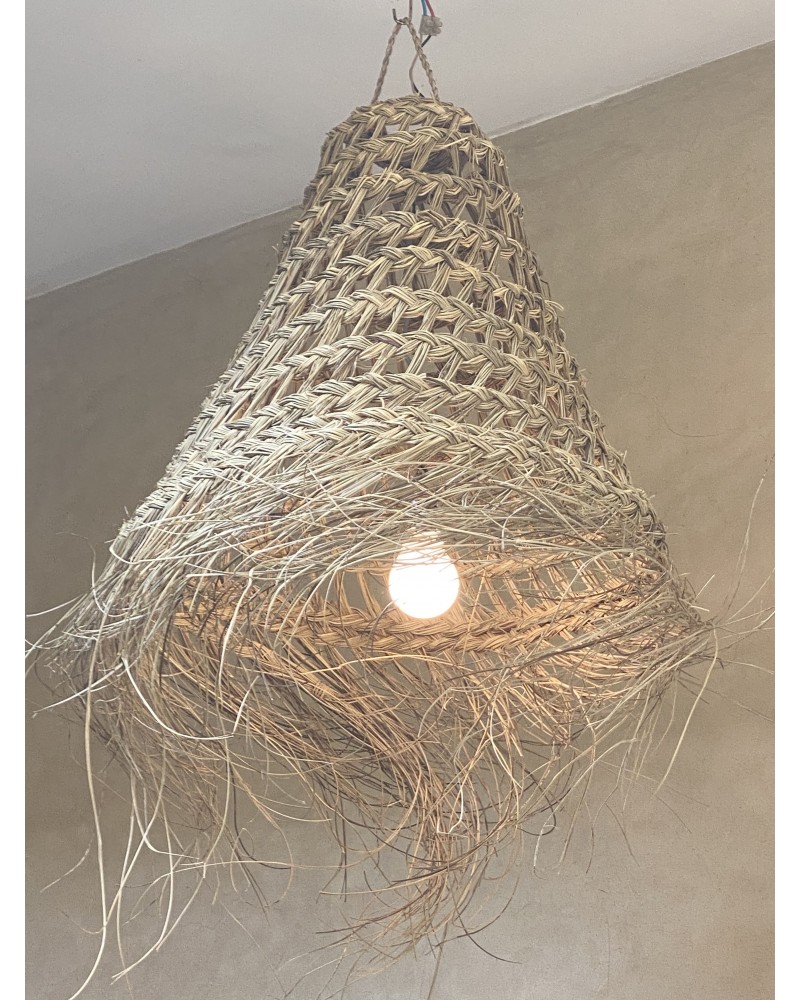 Luminaires suspendu en fibre naturelle : Palmier nain